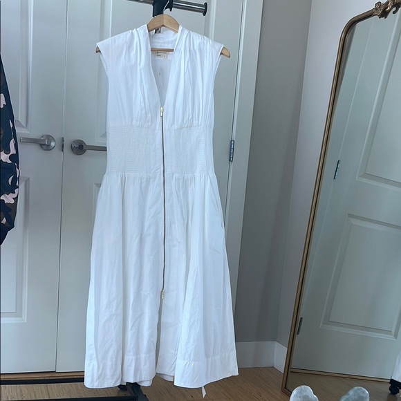 Anthropologie Dresses & Skirts - Anthropologie White Sleeveless Mock Neck Sundress